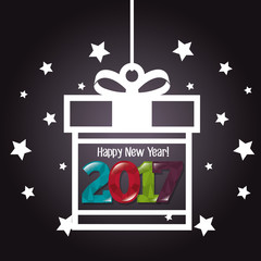 happy new year 2017 poster vector illustration design