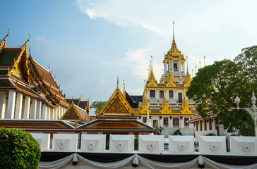 Buddhist temple complex,know as Metal Castle at blue sky