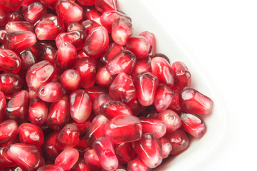 Juicy pomegranate fruit isolated on a white background cutout