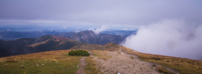 A beautiful mountain landscape above tree line