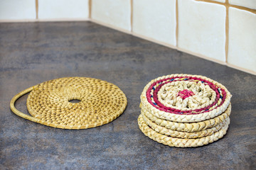Two wicked kitchen mats for pans