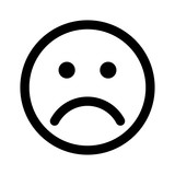 "Trauriger Smiley - Schreibtisch mit Tablett" Stock image and royalty