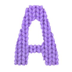 Letter A english alphabet, color purple