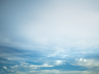 Blue sky with clouds.