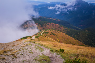 A beautiful mountain landscape above tree line