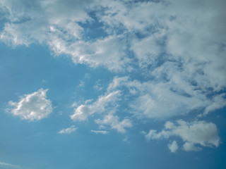 Blue sky with clouds.