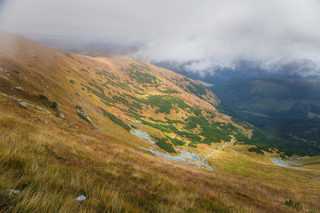 A beautiful mountain landscape above tree line