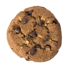 Chocolate Chip Cookie Isolated on White Background