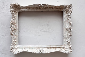 Vintage antique white on the white wall