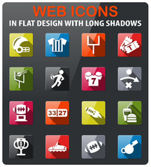 american football icon set