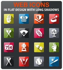 baseball icon set