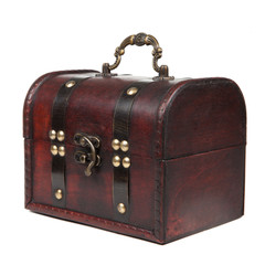 Old chest isolated on white
