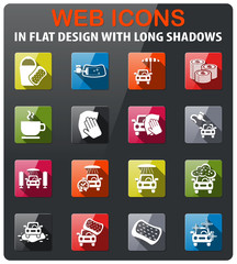 car wash service icon set