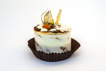 cake on a white background