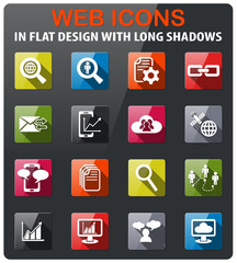 data analytic and social network icon set