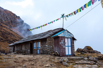 Stone Building of Himalaya Lodge with Shop and Shower