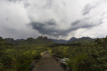 Clouds over the mountains at Garden Castle