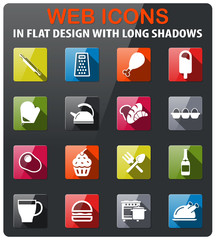 Food and kitchen simply icons