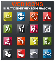 healthy lifestyle icon set