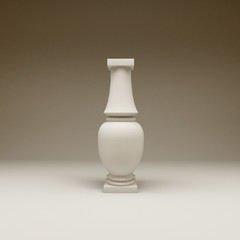 White background with a balustrade (balusters)