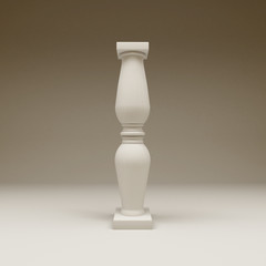 White background with a balustrade (balusters)