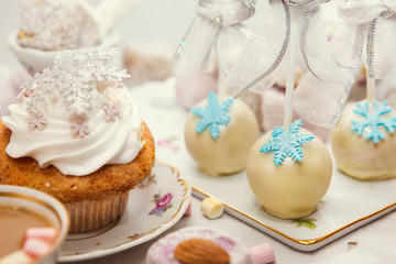 Winter table appointments with  sweets