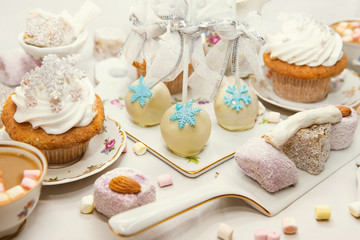 Winter table appointments with  sweets