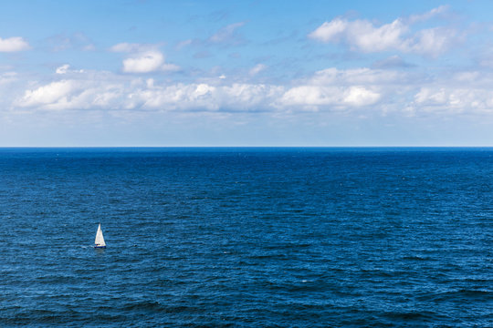 Sailboat sailing the sea