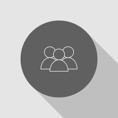 user group outline icon illustration