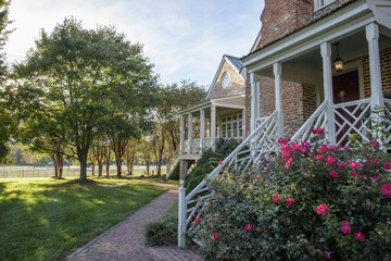 Colonial estate home circa 1809, in rural Virginia, US