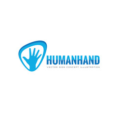 Human hand - vector logo template concept illustration. Creative sign. Design element.