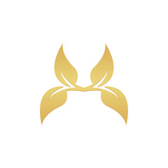 Abstract gold logo template.