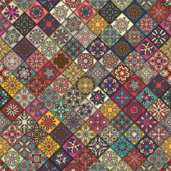 Seamless pattern. Vintage decorative elements. Hand drawn background. Islam, Arabic, Indian, ottoman motifs. Perfect for printing on fabric or paper.