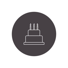 cake  outline icon vector