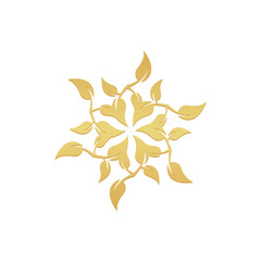 Abstract gold logo template.