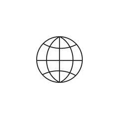 globe outline icon illustration