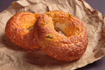 Cheese bagel