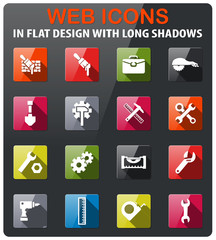Work tools icons set