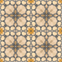 Fototapeta premium Village floral folk pattern of interwoven flowers and leaves.