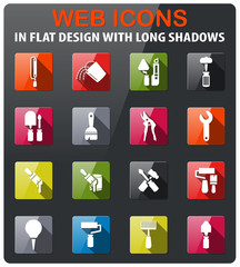 Work tools icons set