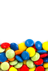 Closeup of colorful candies as texture