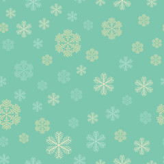 Seamless pattern - snowflake. Winter background.