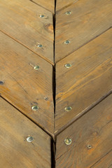 Miter wooden boards - floor, table, fence, wall - background, pattern.