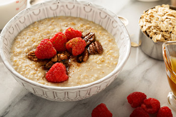 Homemade oatmeal for breakfast