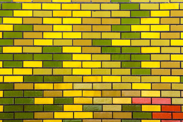 Painted Rectangular Pattern Design and Texture of Brick Wall