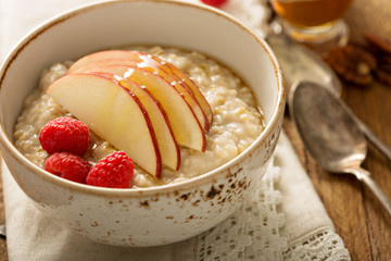Homemade oatmeal for breakfast