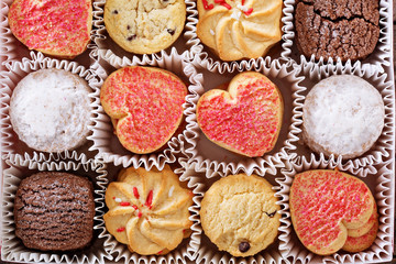 Valentines day heart shaped cookies