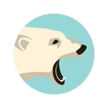 polar bear vector illustration style Flat