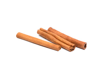 Fragrant  cinnamon isolated on white background