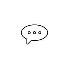 Obraz premium chat cloud outline icon vector sign